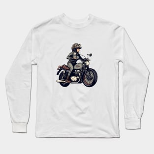 Classic Motorcycle Elegance Long Sleeve T-Shirt